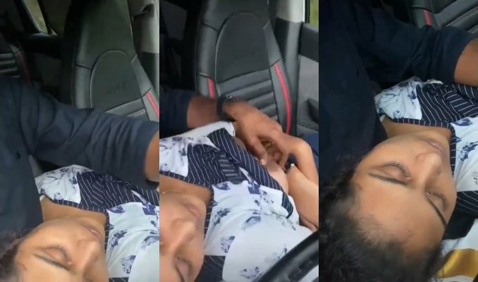 Desi Girl Boobs Pressed By Lover in Car Viral MMS